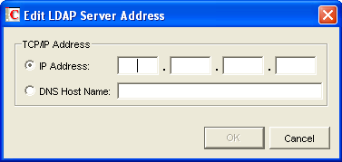 Edit LDAP Server Address dialog box