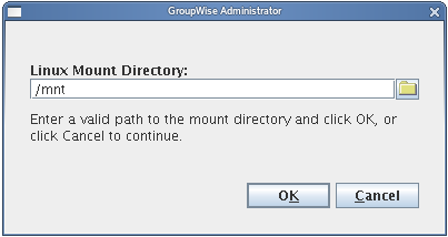 Linux Mount Directory dialog box