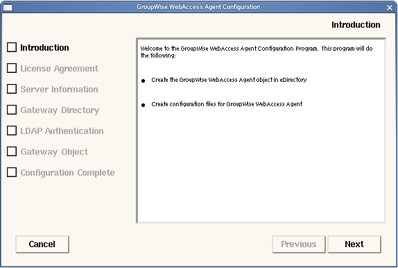 WebAccess Agent Configuration program