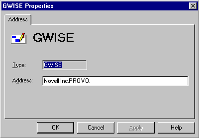 GWISE Properties dialog box