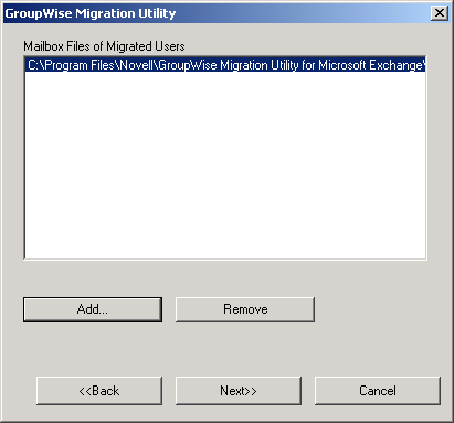 Migration Utility .uct file list