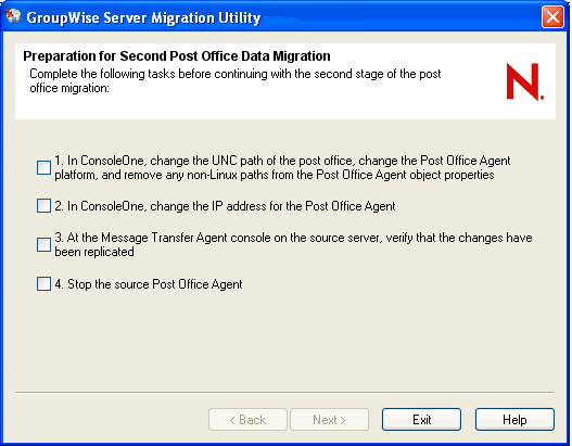 Preparation for Second Post Office Data Migration page