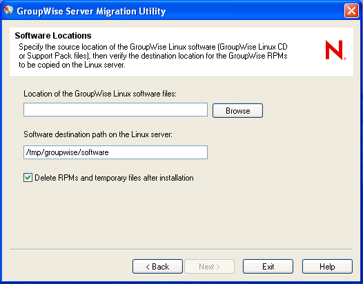 Software Locations page
