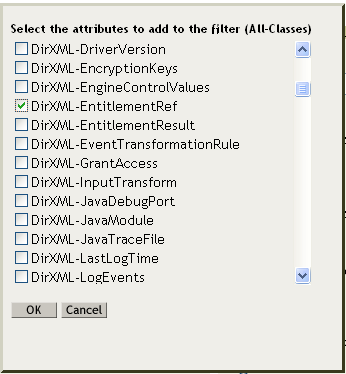 Select DirXML-EntitlementRef attribute