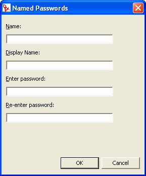 Named Passwords Fields