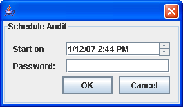 Scheduling an audit