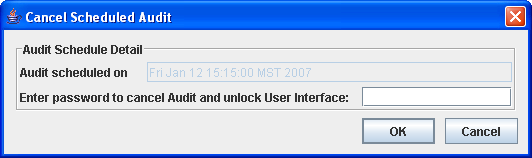 Unlocking a previously scheduled audit