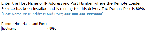 Remote Host Name and Port