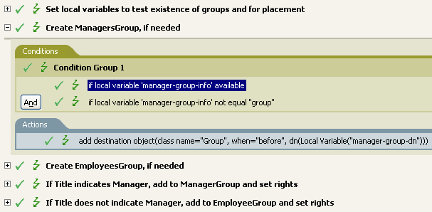 Policy to create a manager group if needed