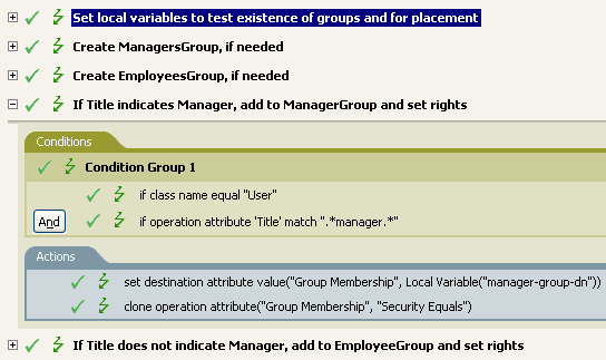 Policy to see if the title indicates manager