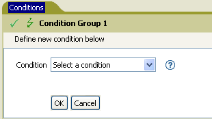 Conditions tab