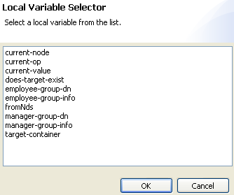 List of defined local variables
