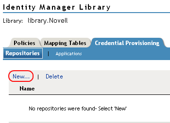 Adding a repository or application object to a library