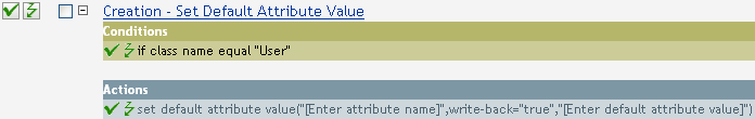 Policy to set default attribute value