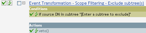 Event Transformation - scope filtering - exclude subtrees