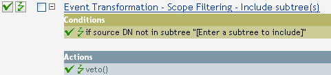 Event Transformation - scope filtering - include subtrees