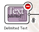 The icon of the Delimited Text driver