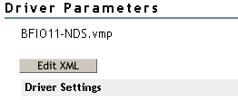 The Driver Parameters section