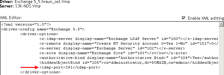 Syntax to specify an LDAP port