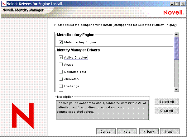 The Active Directory Check Box