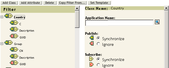 Options in the drivers' filter
