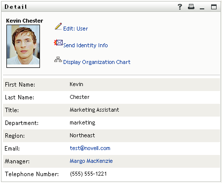 User Profile detail page