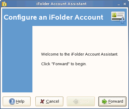 iFolder Account Assistant Welcome Page
