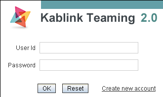 Login page with Create New Account link