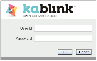 Kablink Teaming Sign In page