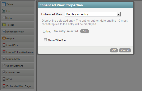Configuring Enhanced View Properties