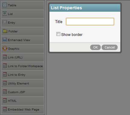 Configuring List Properties