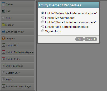 Configuring Utility Element Properties