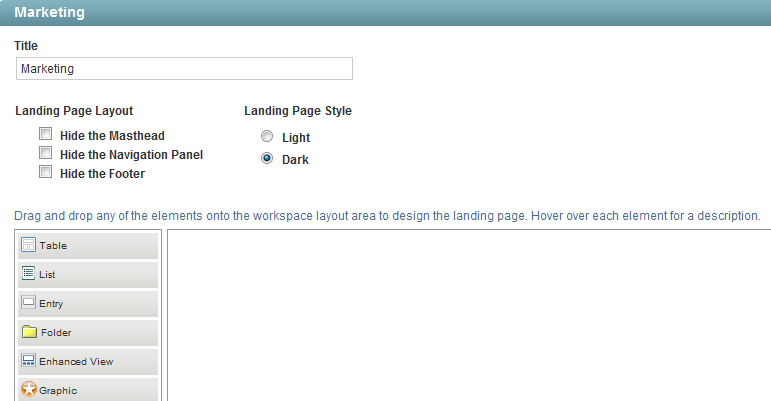 Modify Workspace Page