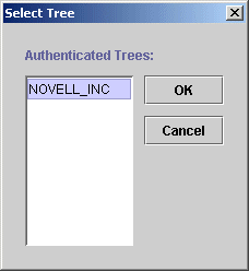 Select Tree dialog box