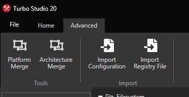 Advanced ribbon menu