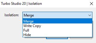 Turbo Studio Isolation Modes