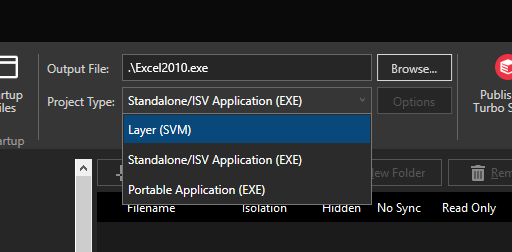 Turbo Studio Large Application Project Type