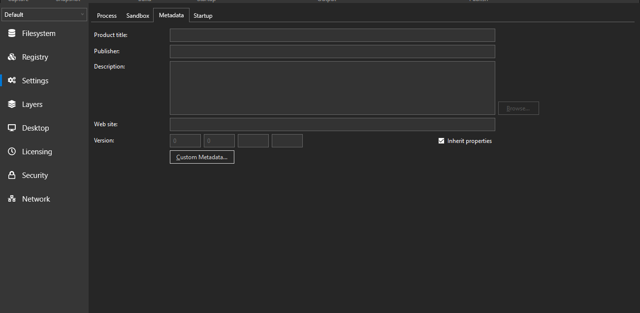 Turbo Studio Metadata