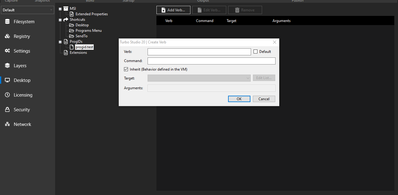 Turbo Studio Desktop Verbs