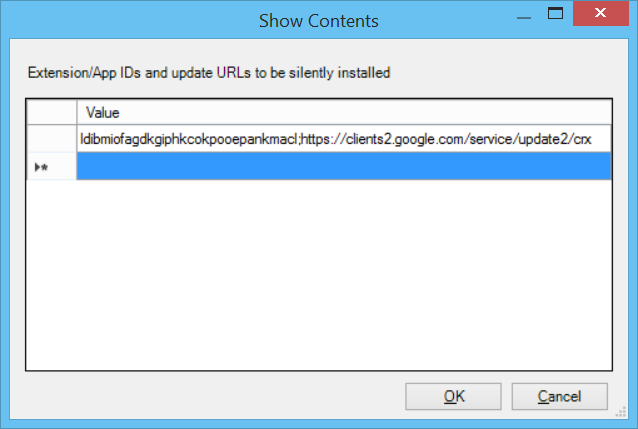 Redirector Chrome show contents