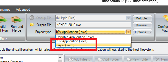 Studio large application project type