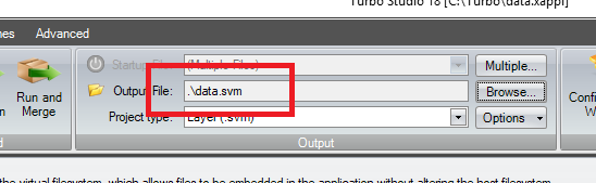 Studio large application output file