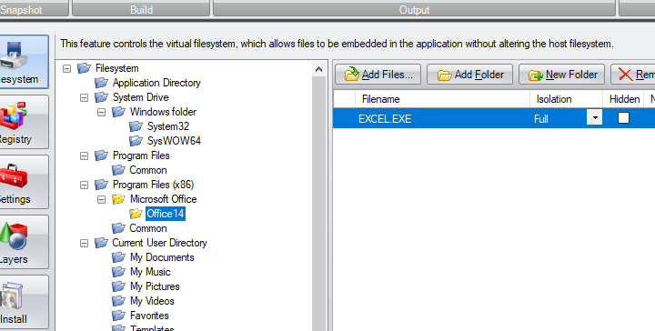 Studio large application filesystem