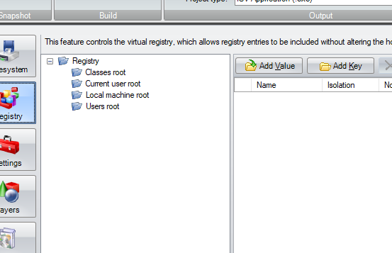 Studio large application registry