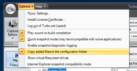 Studio .NET core options