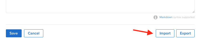 Importing and exporting recipes