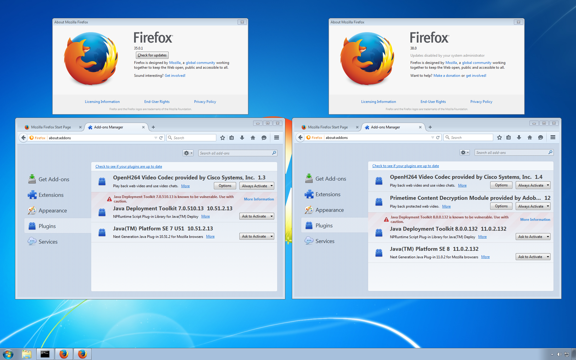 Side-by-side versioning