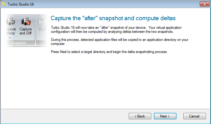 Studio snapshot capture after