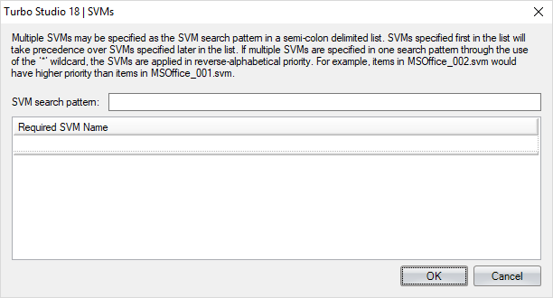 Studio SVM specifications