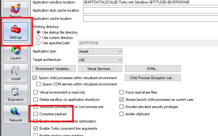 Studio filesystem compression